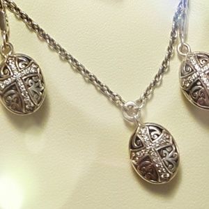 Lois Hill Earring & Necklace  with Diamonds